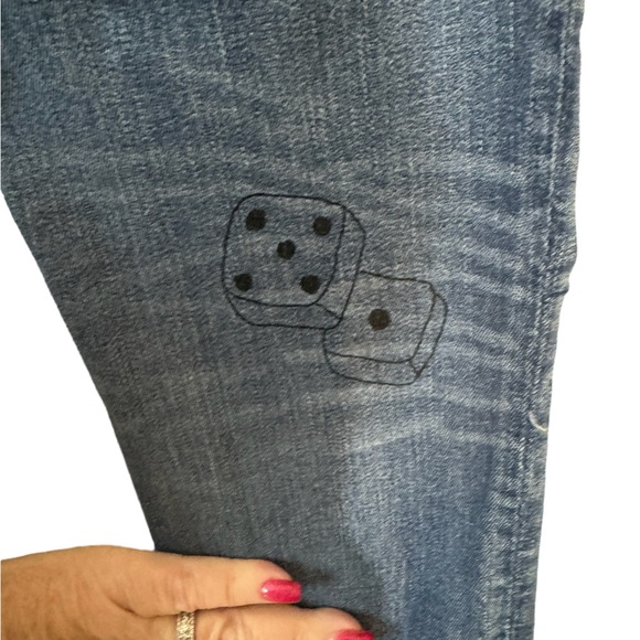 * ❤️ AMERICAN EAGLE  Open Road embroidered distressed jegging  SIZE: 0 - Picture 6 of 11